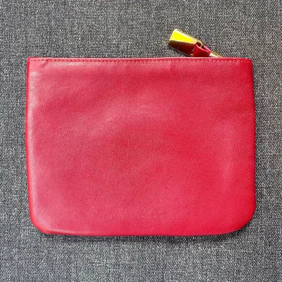Loewe Anagram Red Calfskin Leather Pouch - Picture 7 of 10